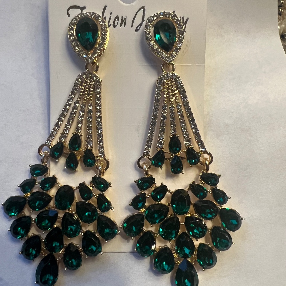 Gem Statement Earrings - image 6